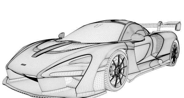 Раскраска Модели Крутого Макларен 720S