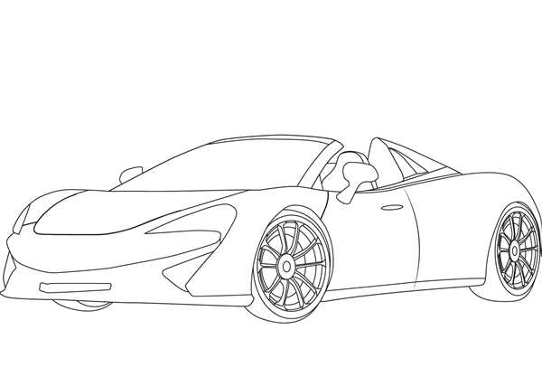 Раскраска Модели Крутого Макларен 720S
