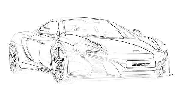 Раскраска Макларен 720s