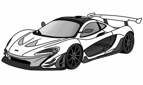 Раскраска Модели Крутого Макларен 720S