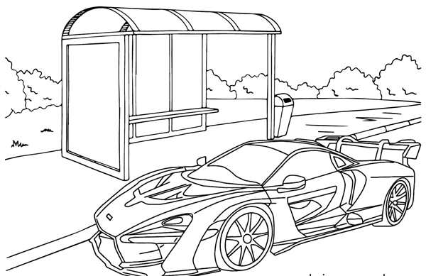 Раскраска Модели Крутого Макларен 720S