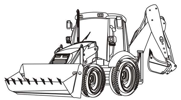 Раскраска экскаватор JCB