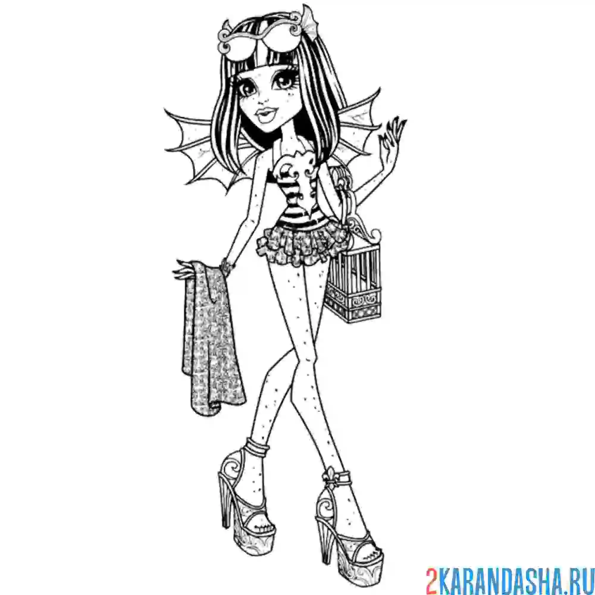 Раскраски Monster High твила
