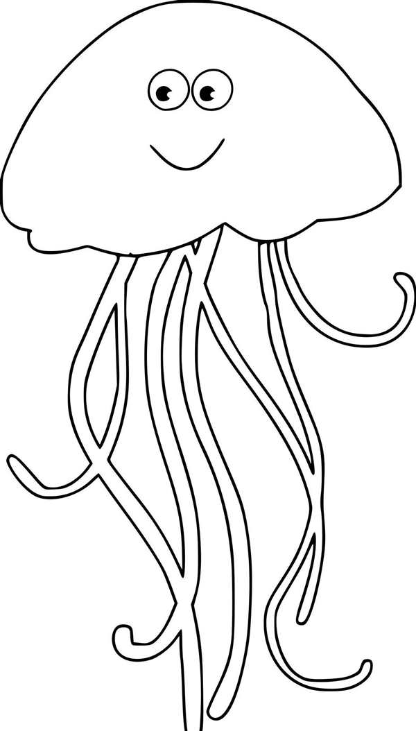 Jellyfish раскраска для детей