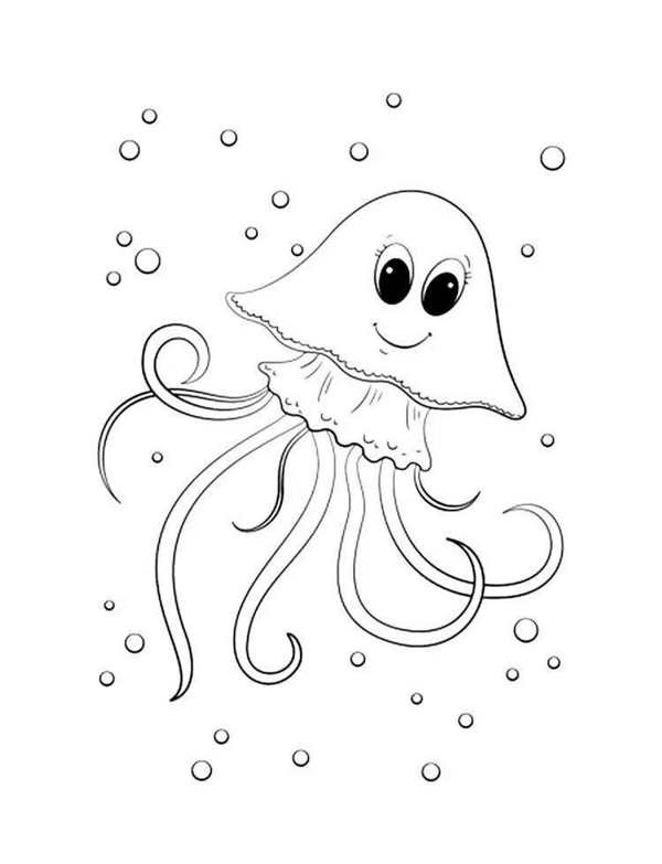 Раскраска морской медузыCreative Coloring Fun