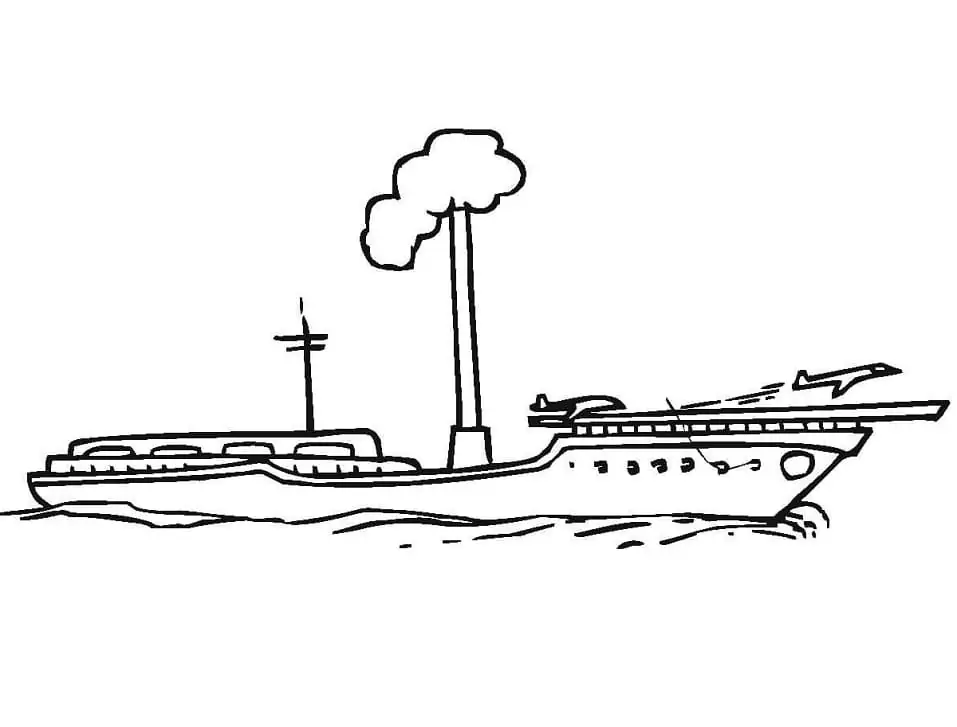 Раскраска Морской самолет на воде