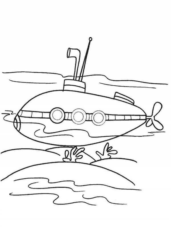 Раскраска Морской самолет на воде