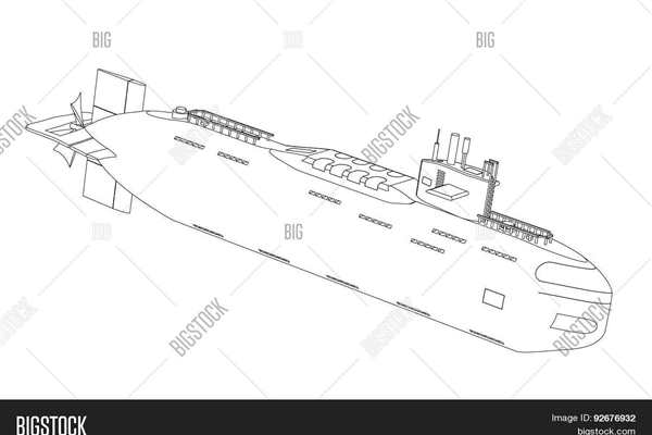 Раскраска Мощная Подводная Лодка