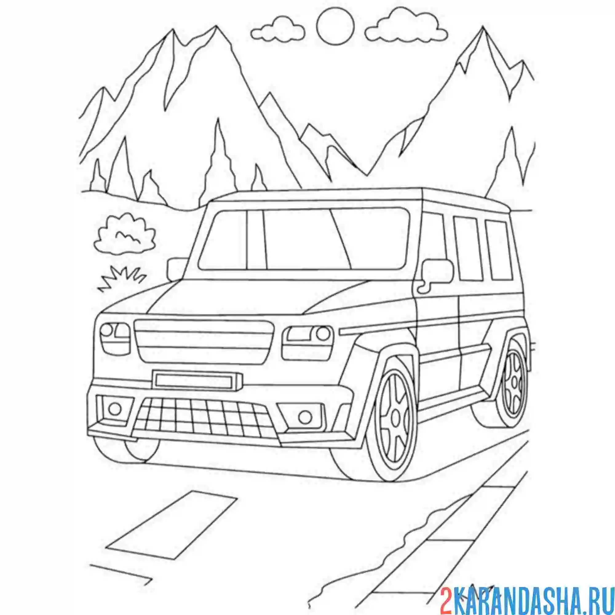 Раскраска Mercedes Benz g65