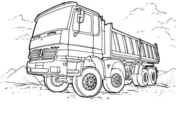 КАМАЗ 55111 раскраска