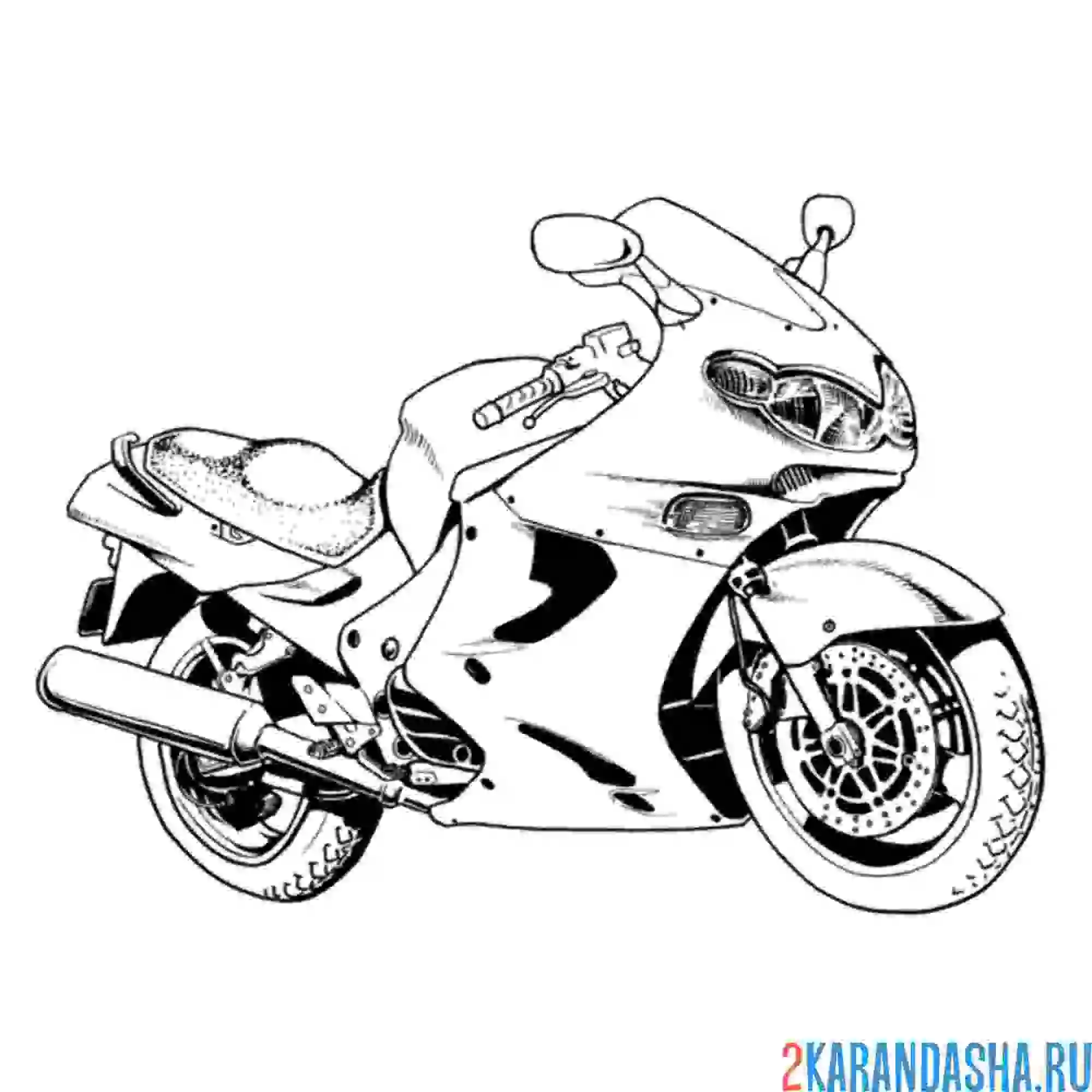Раскраска мотоцикла Honda CBR 600