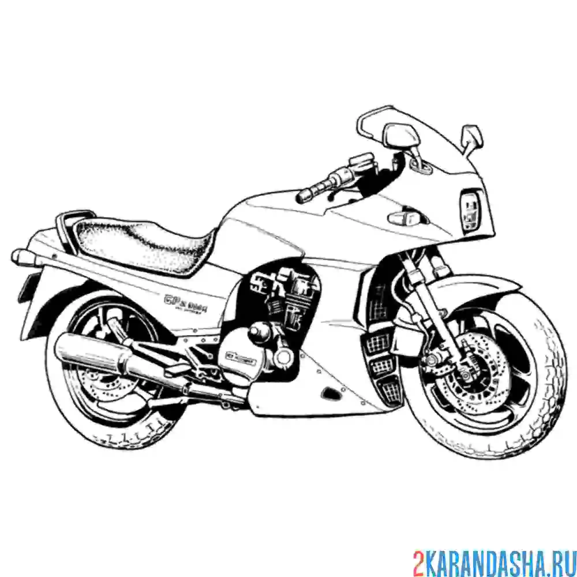 Раскраска мотоцикла Honda CBR 600