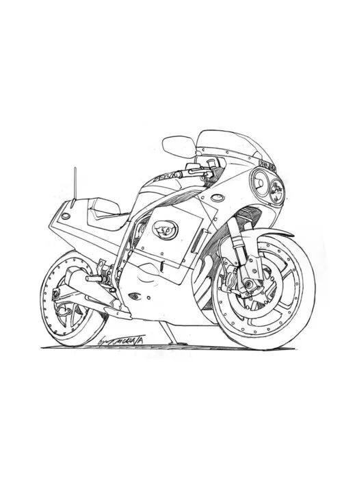 Кроссовый мотоцикл Yamaha чертежи