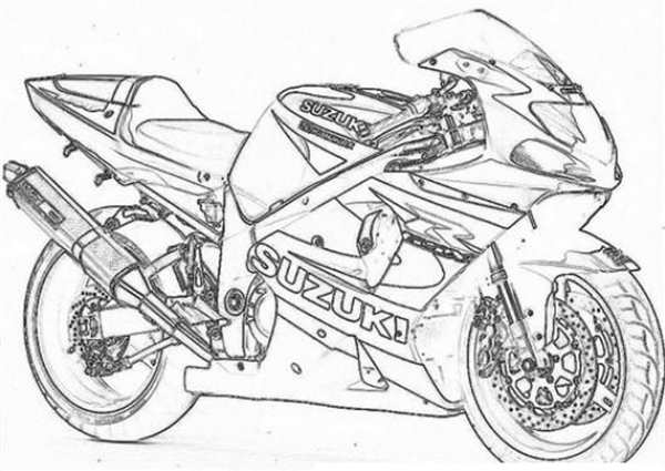 Раскраска мотоцикл Honda cbr1000rr