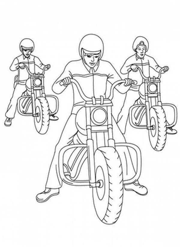 Раскраска мотоцикла Honda CBR 600