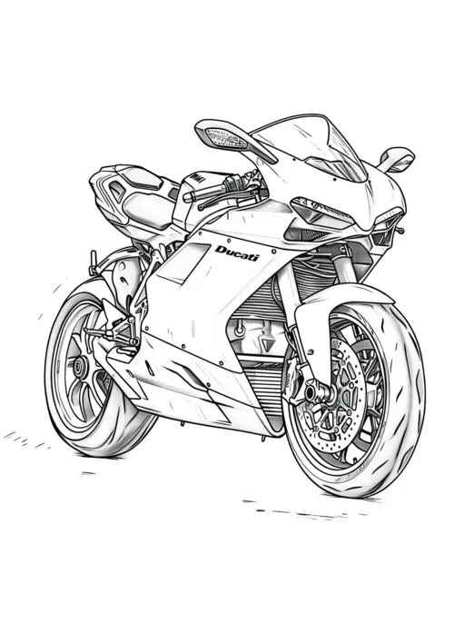 Раскраска мотоцикла HarleyDavidson твори и краси