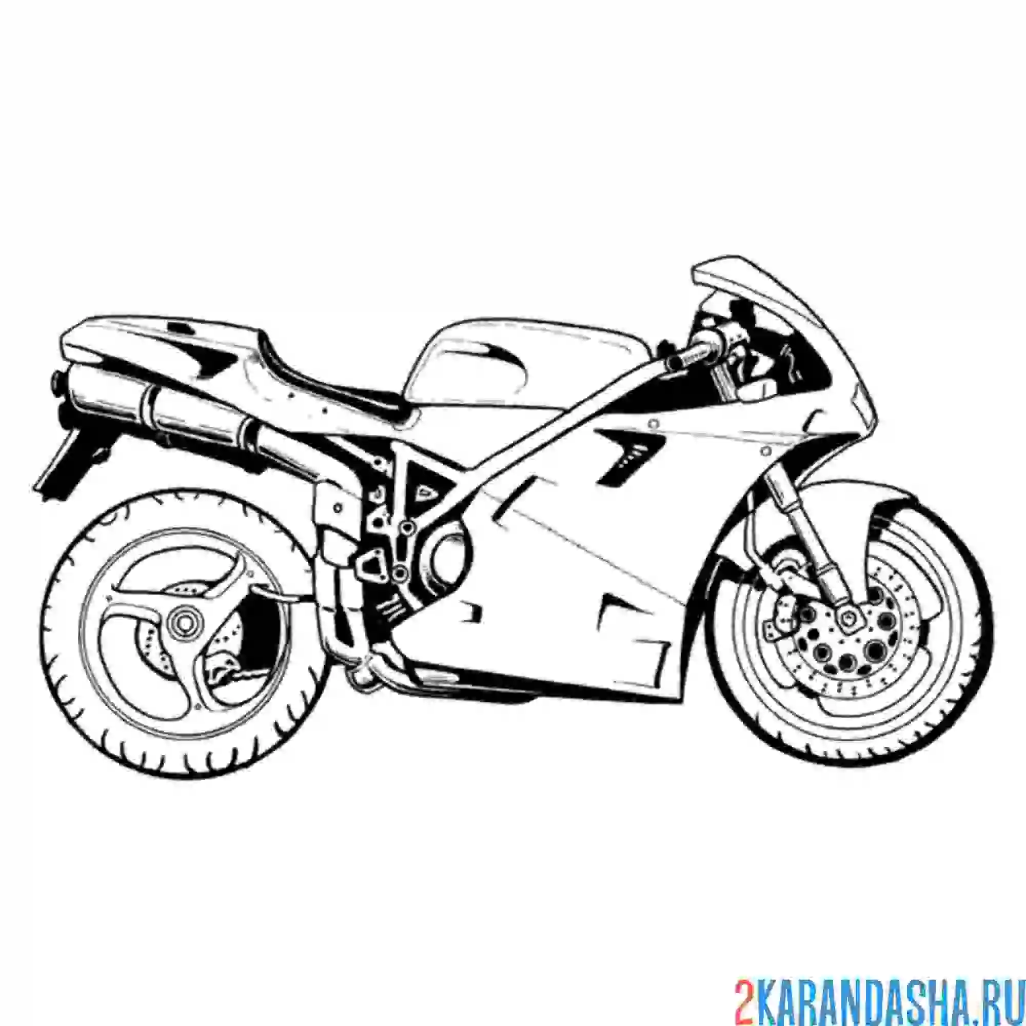 Kawasaki Ninja h2 раскраска