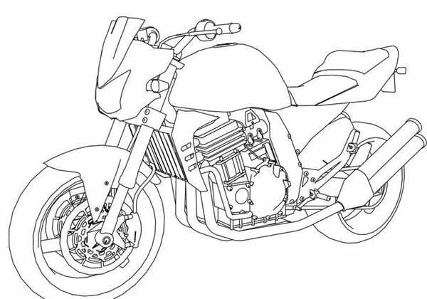 Раскраска мотоцикл Suzuki RF 600