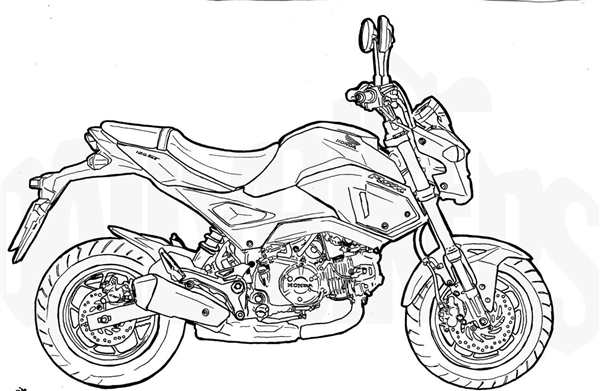 Раскраска мотоцикла KTM Веселые АктивныеMoments
