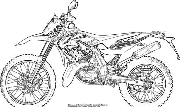 Питбайк раскраска ТТР 125