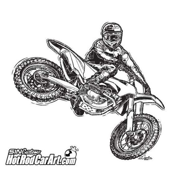Раскраска мотоцикла KTM Веселые АктивныеMoments