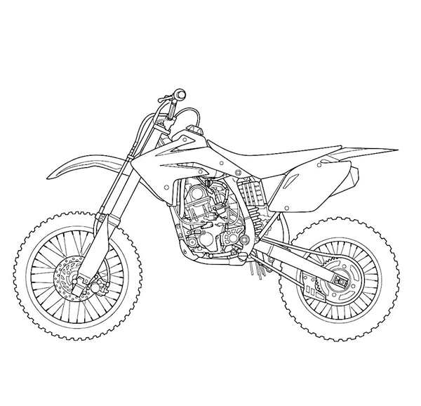 Раскраска мотоцикла KTM Веселые АктивныеMoments