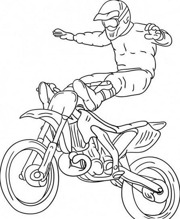 Раскраска мотоцикл Suzuki RF 600
