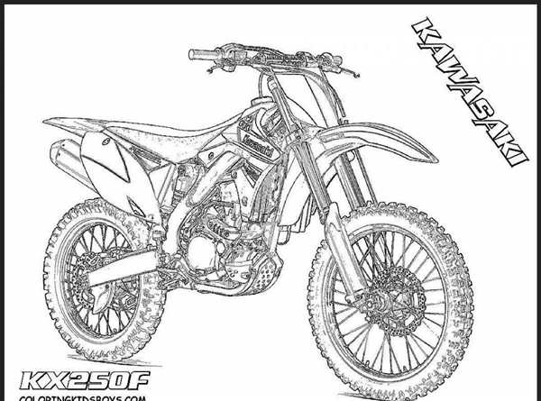 Раскраска мотоцикл Suzuki RF 600