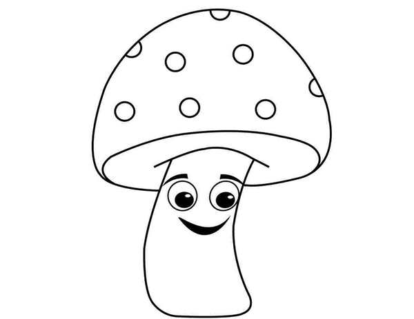 Мухомор раскраска