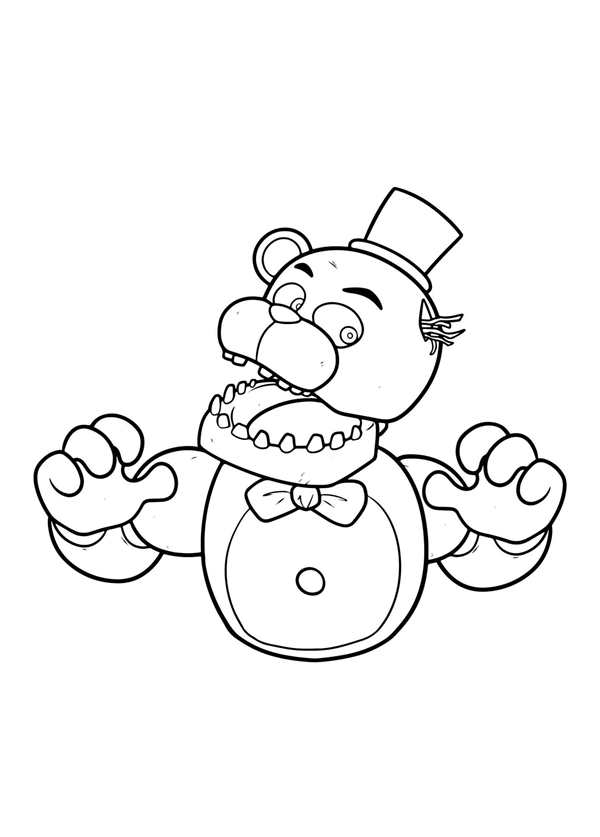 Раскраска Мульти Фредди из FNAF Веселые Активности для Детей и Взрослых