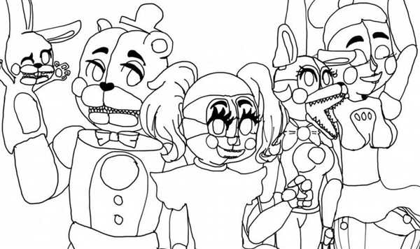 Раскраска Мульти Фредди из FNAF Веселые Активности для Детей и Взрослых