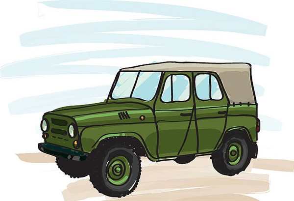 Раскраска Мультяшный джипventure