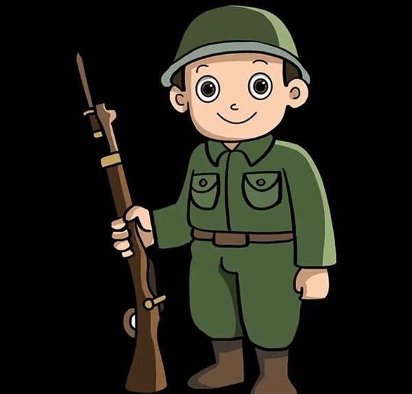 Раскраска военных солдат для детей