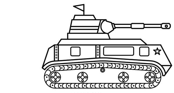 Раскраска танк т 34
