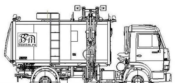 ГАЗ 3307 ассенизатор сбоку