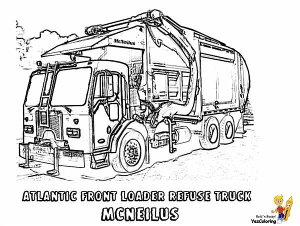 Раскраска мусоровоз