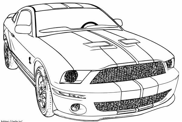 Раскраска Ford Mustang Shelby gt 500