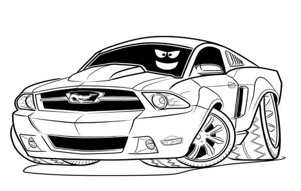 Раскраска Ford Shelby gt500