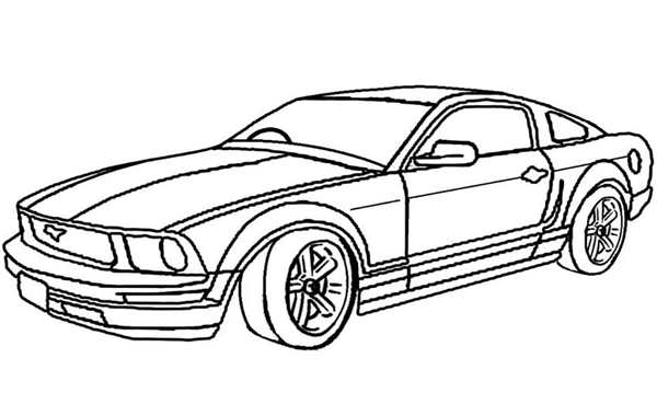 Раскраска Ford Mustang Shelby gt 500