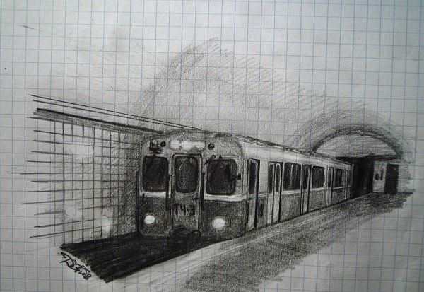 Вагон метро раскраска