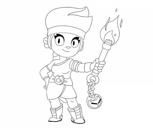 Раскраска Brawl Stars Нани