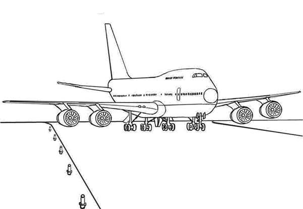 Раскраска научного самолёта DC8 Воздушная Абракадабра