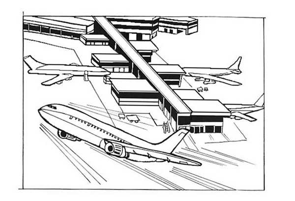 Раскраска научного самолёта DC8 Воздушная Абракадабра