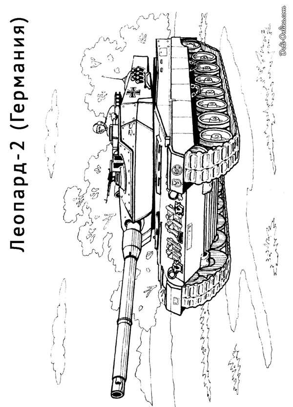 Рисунок танка леопард