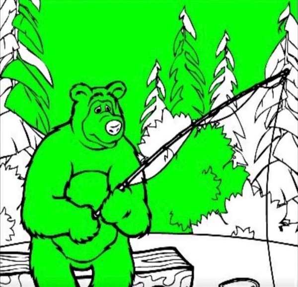 Медведь раскраска для детей