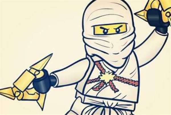 Раскраска Ninjago Зане ZX в деталях