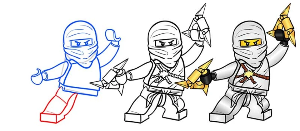 Раскраска Ninjago Зане ZX в деталях
