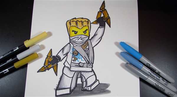 Раскраска Ninjago Зане ZX в деталях