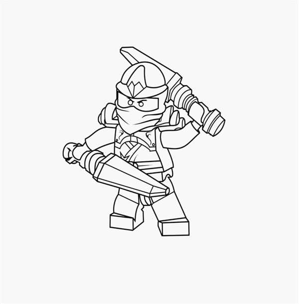 Раскраска Ninjago Зане ZX в деталях