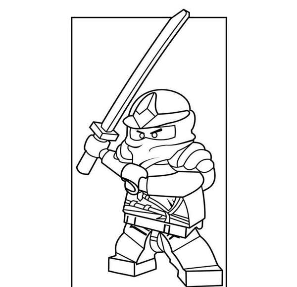 Раскраска Ninjago Зане ZX в деталях